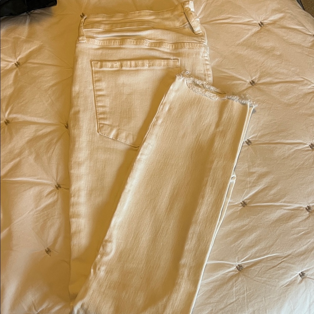 Articles Of Society White Fringe Skinny Jeans